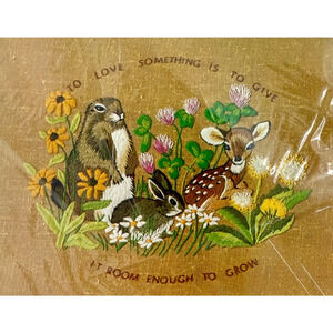 Erica Wilson Crewel Kit To Love Something 7612 Columbia Minerva Vintage 1975 New